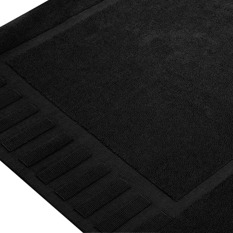 Close-up texture of White Classic mat revealing plush 1000 GSM cotton.