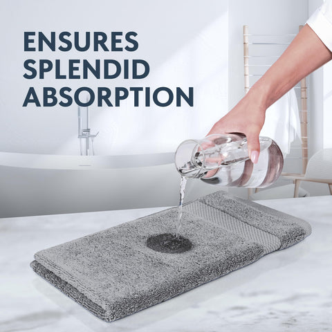 White Classic hotel-style washcloths staged for luxury bathroom appeal