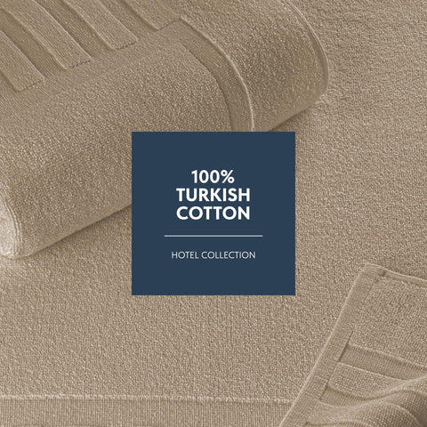White Classic absorbent cotton bath mat highlighting 1000 GSM feel and durability.