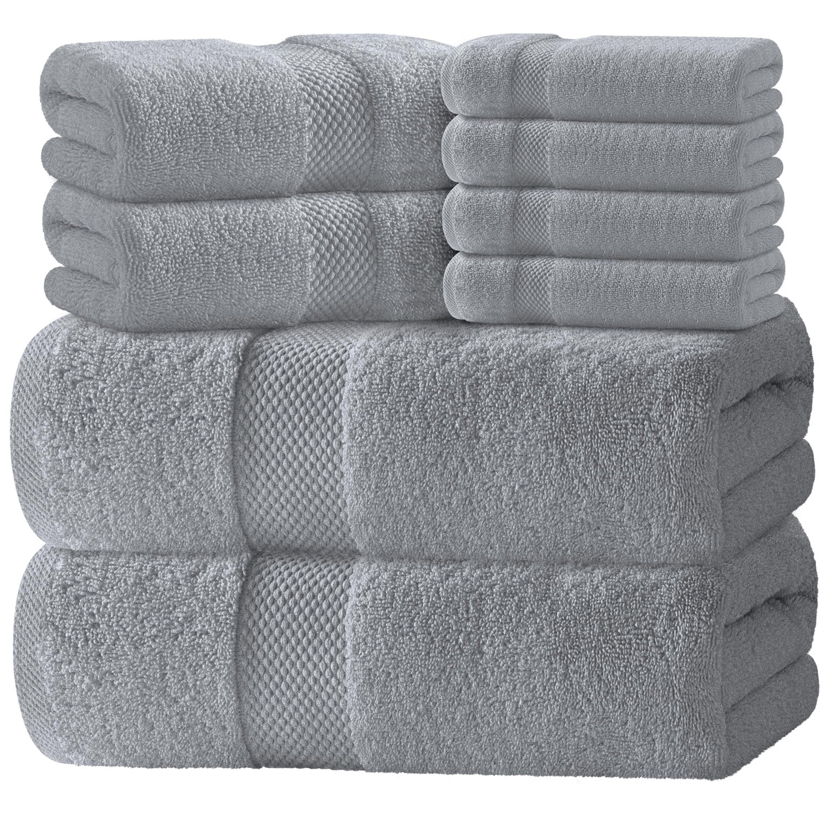 White Classic luxury bath towels 27x54 inches for spa-like daily comfort