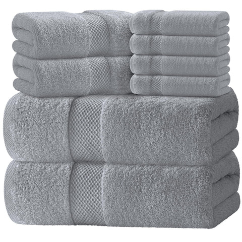 White Classic luxury bath towels 27x54 inches for spa-like daily comfort