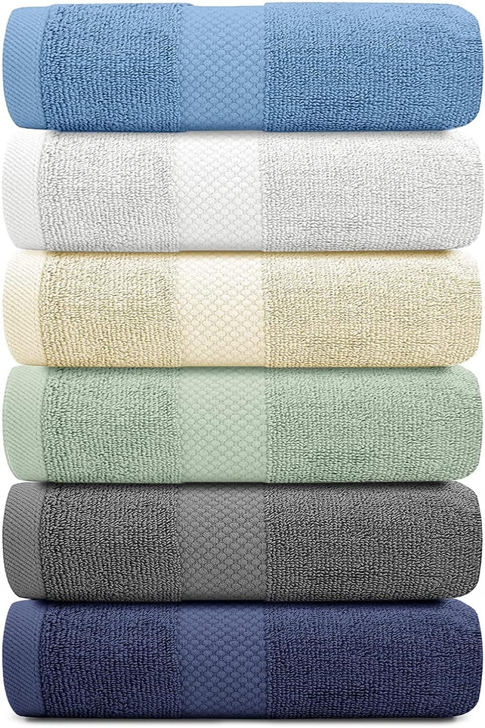 White Classic packaging and set of six towels conveying value.