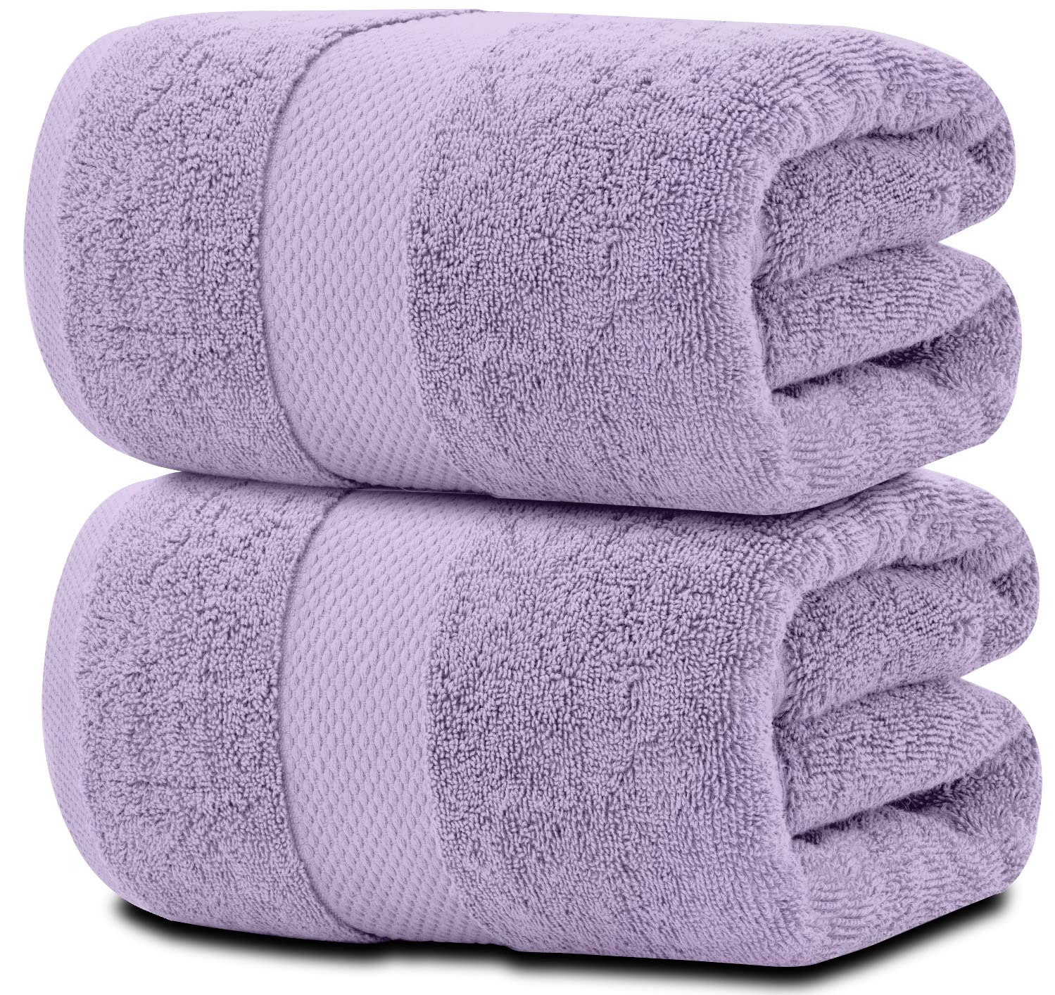 White Classic luxury soft bath sheet in lavender showing plush texture for indulgent daily use.
