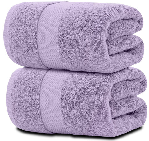 White Classic luxury soft bath sheet in lavender showing plush texture for indulgent daily use.