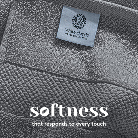 White Classic washcloths visible in a daily hygiene routine.