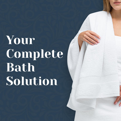 White Classic luxury washcloths emphasize gentle exfoliation and fast moisture absorption