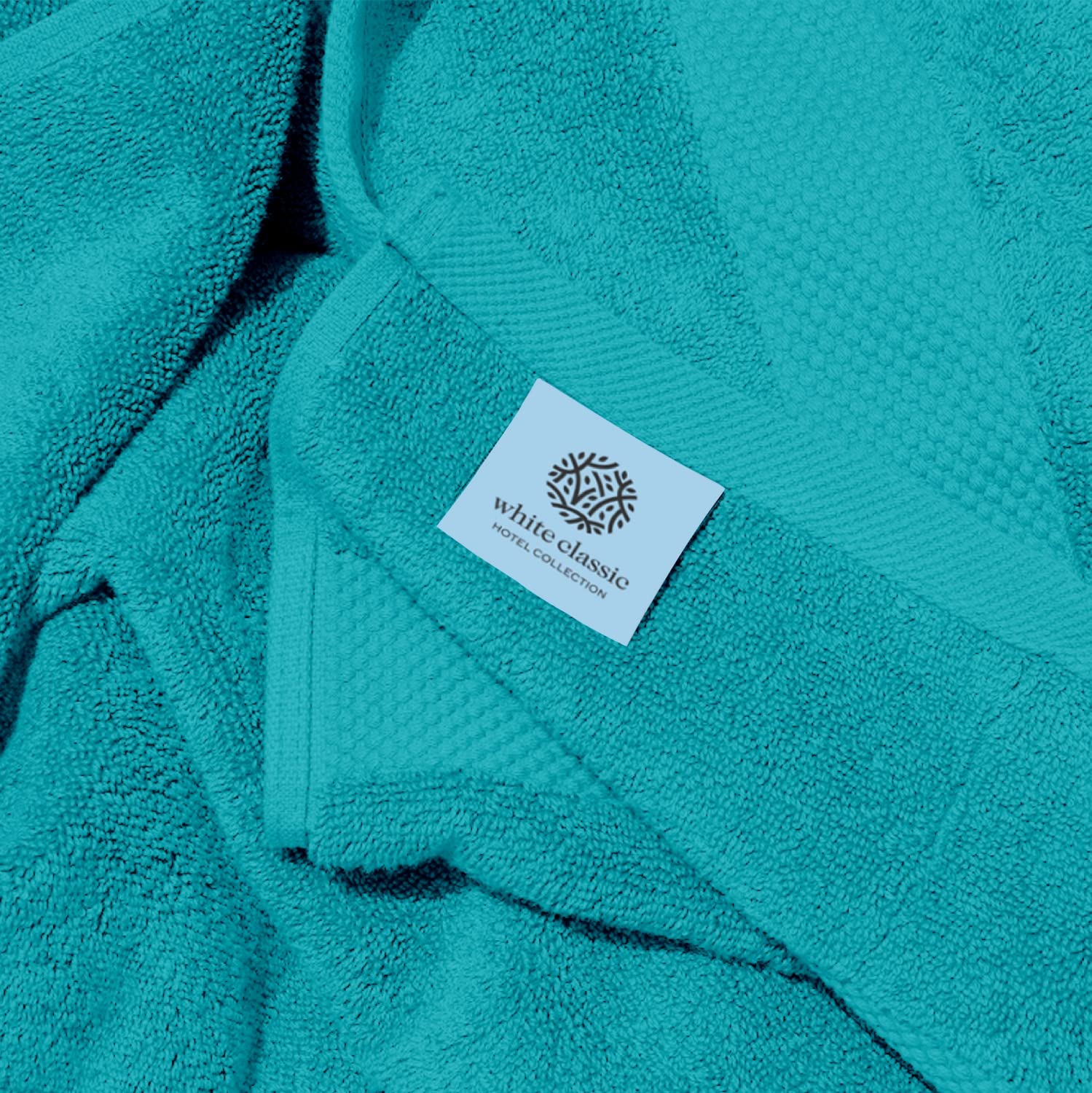 White Classic plush bath sheets are machine-wash friendly for easy care and fluff back to softness.