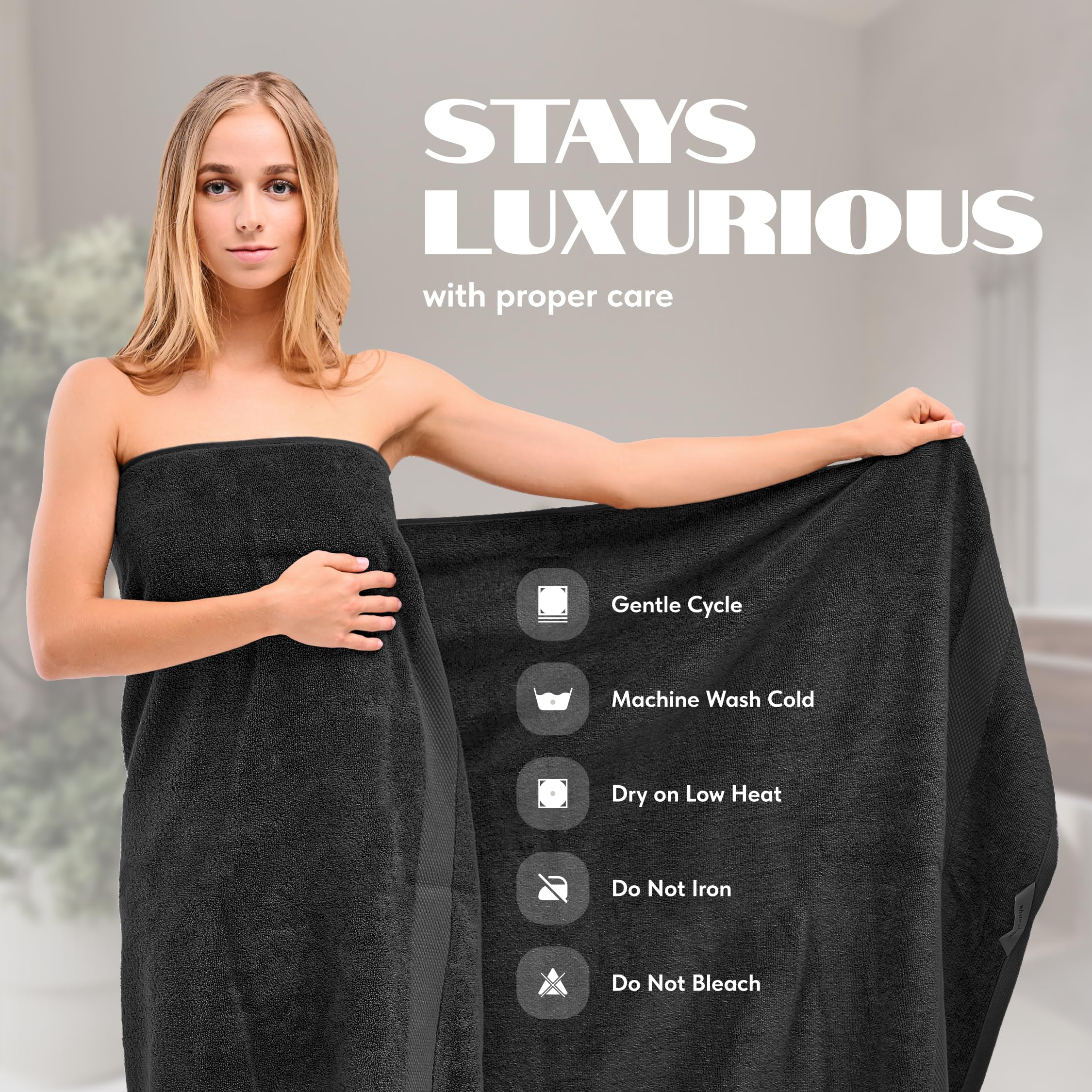 White Classic machine-wash-friendly towel that fluffs softer after washing