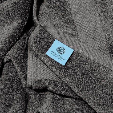 White Classic oversized towel for spa-like wrap after showers or baths.