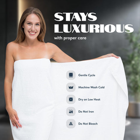 White Classic machine-washable towels simplify home laundry care.