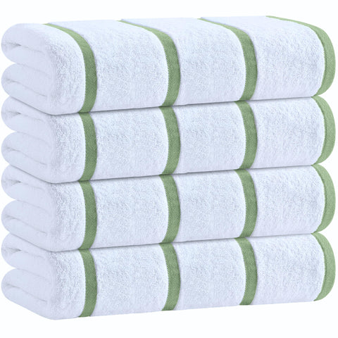 White Classic oversized towel 30x60 inches for beach and pool use