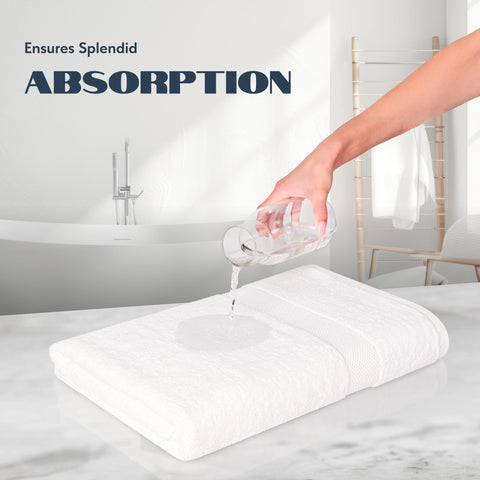 White Classic plush towels are lint-free and fast-drying after washing