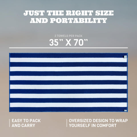 White Classic quick-dry towel dries fast, ideal for back-to-back beach days.