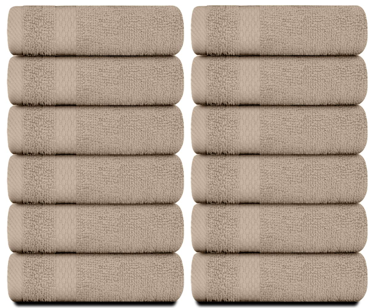 White Classic Turkish cotton washcloths resist shedding and stay soft wash after wash.