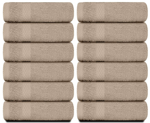 White Classic Turkish cotton washcloths resist shedding and stay soft wash after wash.