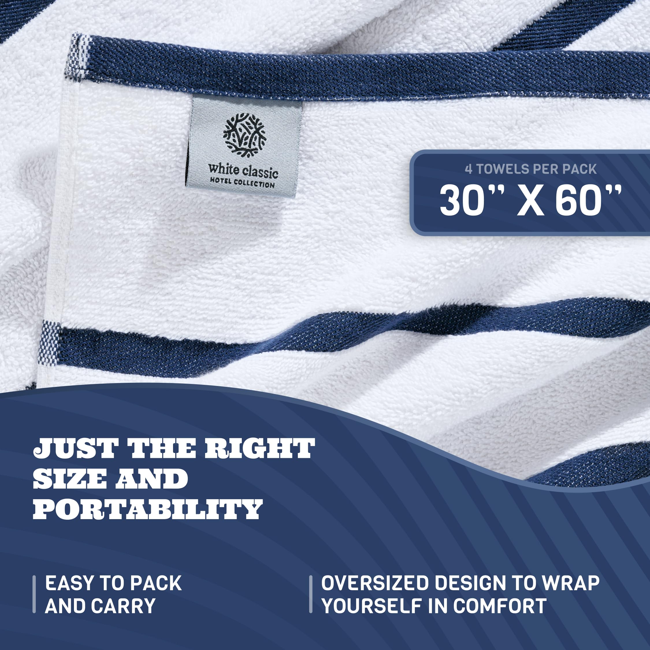 White Classic soft cotton luxury towel for spa-like home use