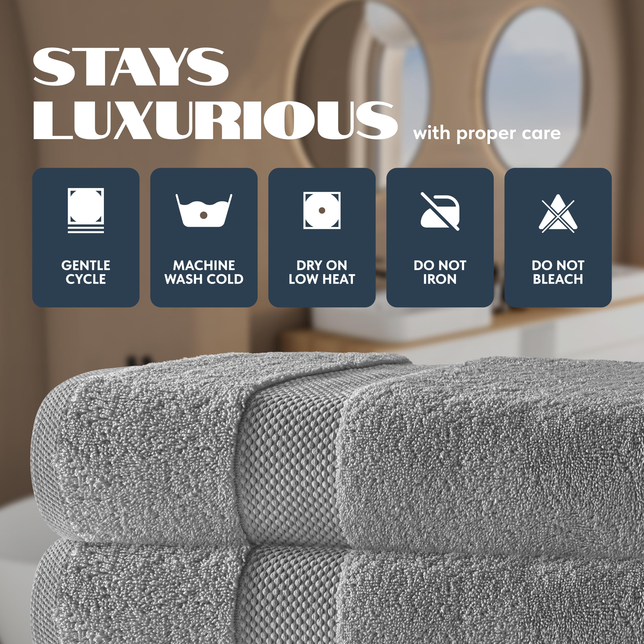 White Classic towels demonstrating absorbent and quick-dry properties