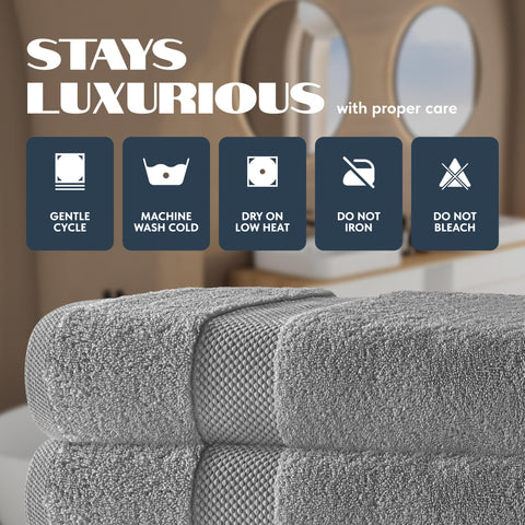 White Classic towels demonstrating absorbent and quick-dry properties