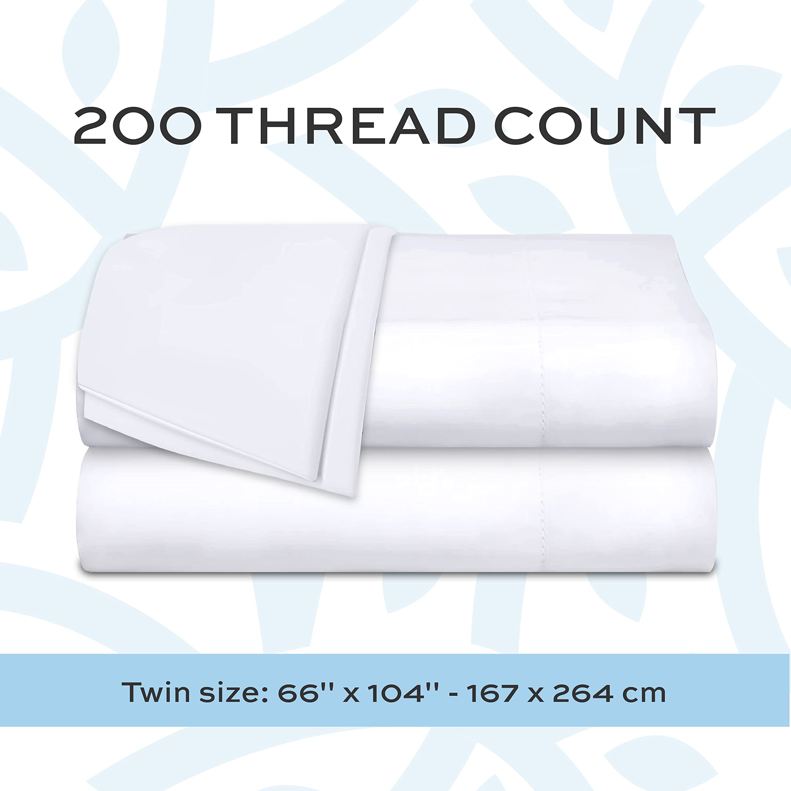 White Classic sheets on a bed with a smooth, wrinkle-free finish for a neat, ready-to-use bed