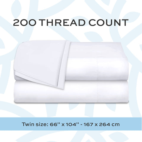 White Classic sheets on a bed with a smooth, wrinkle-free finish for a neat, ready-to-use bed