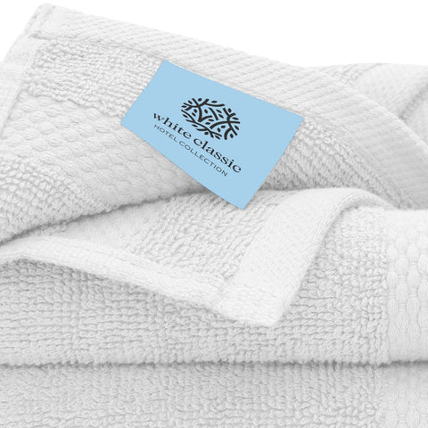 Dryer-friendly White Classic washcloth design saves time on busy mornings.
