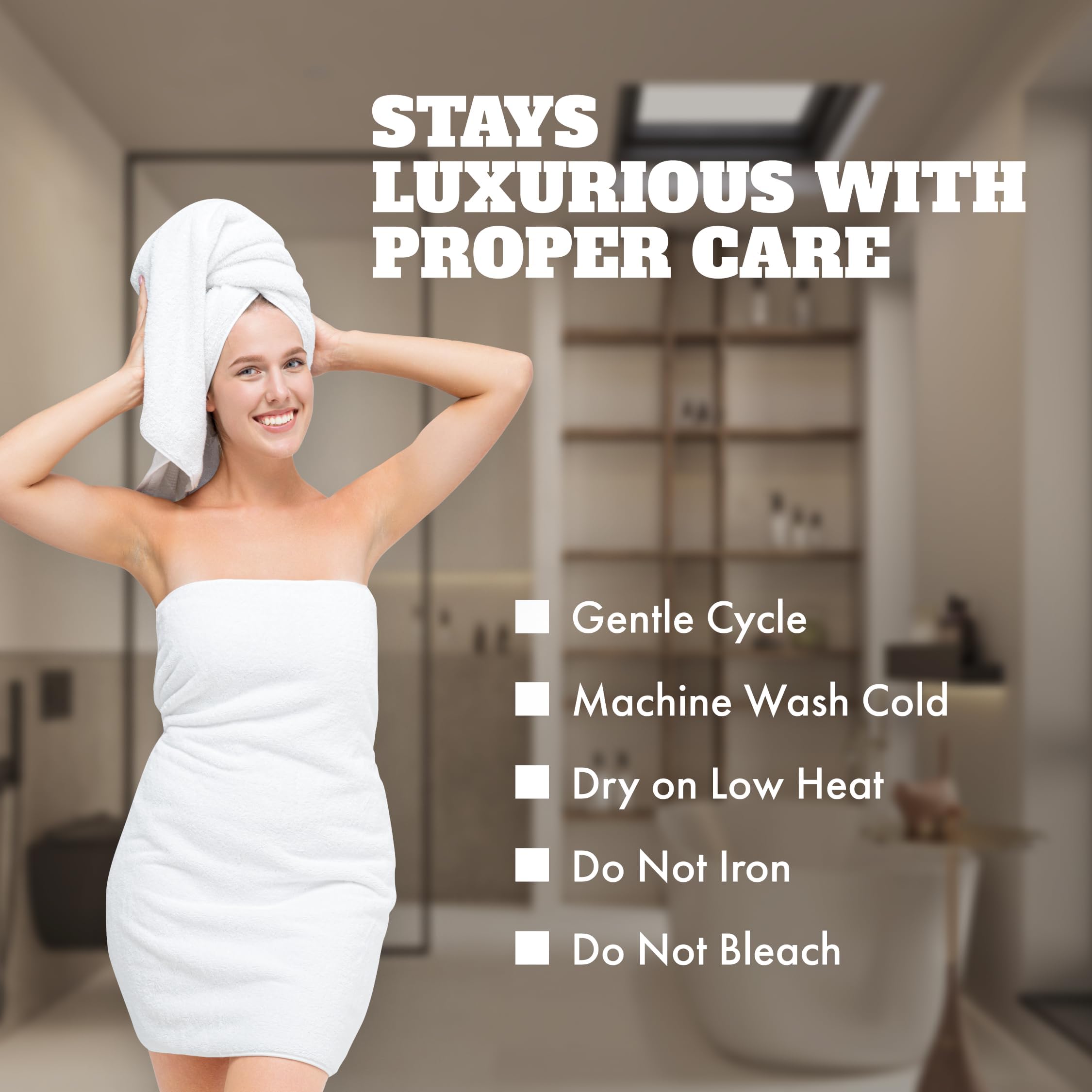 Hotel-spa style setup with Wealuxe towels for a luxe home experience.