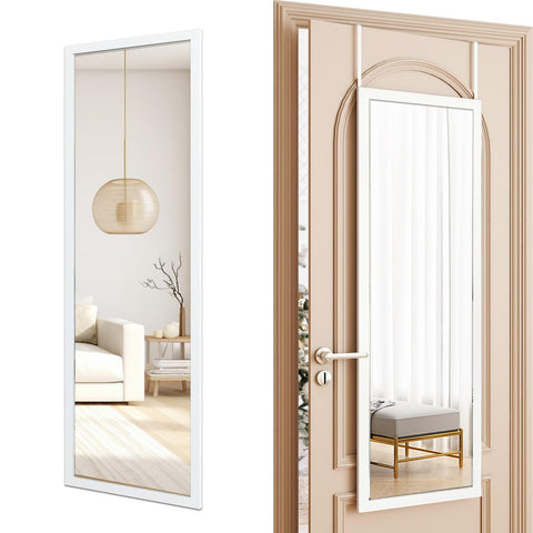 Whitebeach bedroom setup mirror enhances grooming routines.