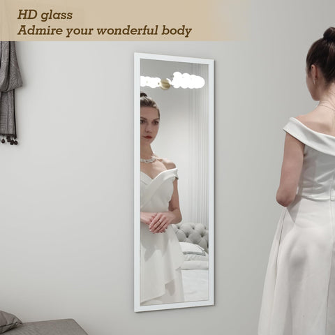 Whitebeach full-length wall mirror brightening a space.