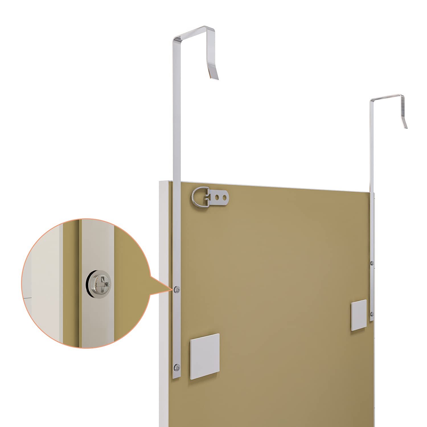 Whitebeach wall or door mount option saves space.