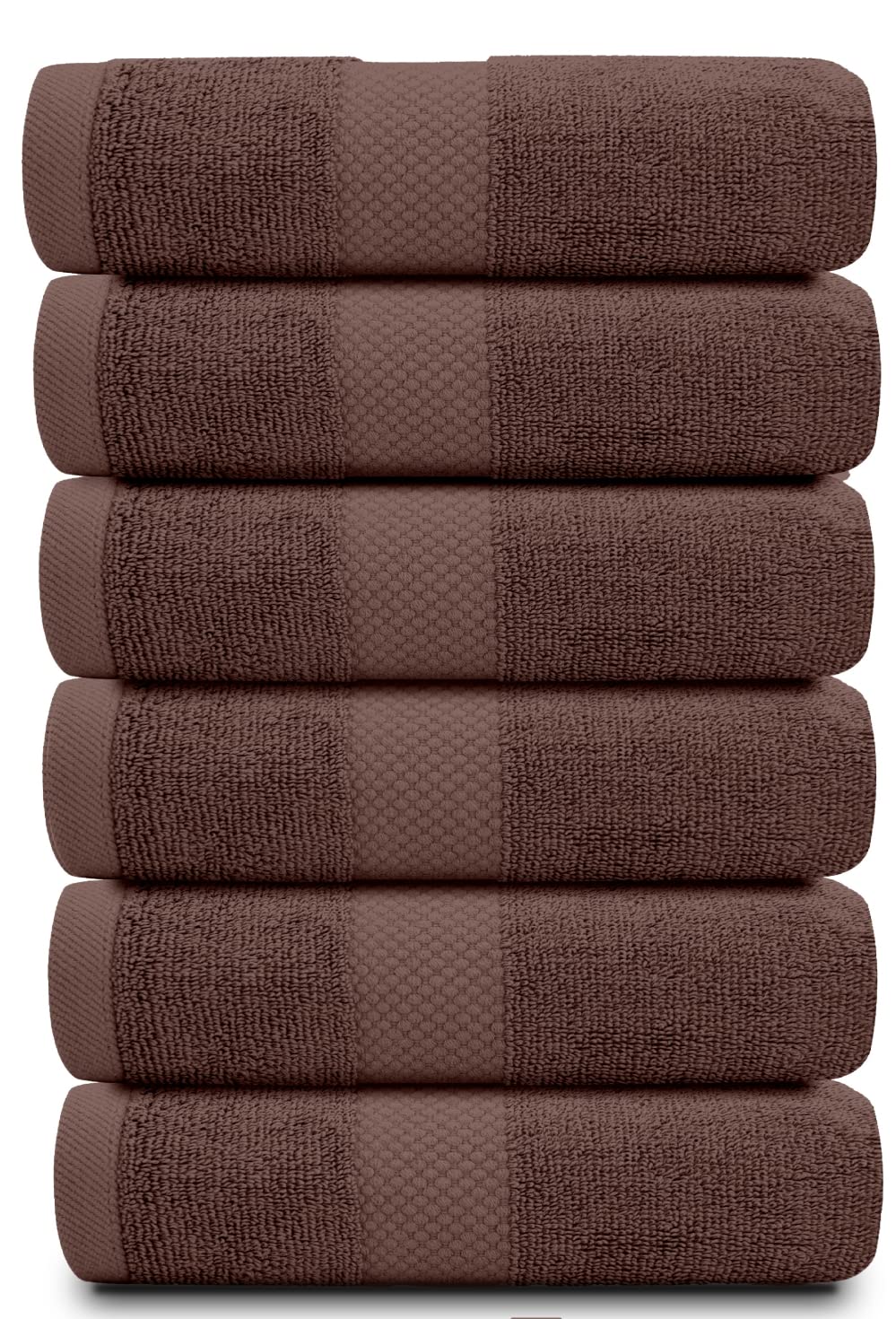 White Classic 100% combed cotton towels for soft feel and quick drying after showers.