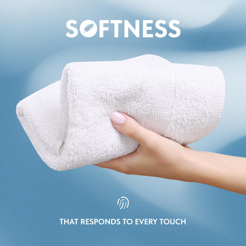White Classic combed cotton washcloth offering soft, durable daily use