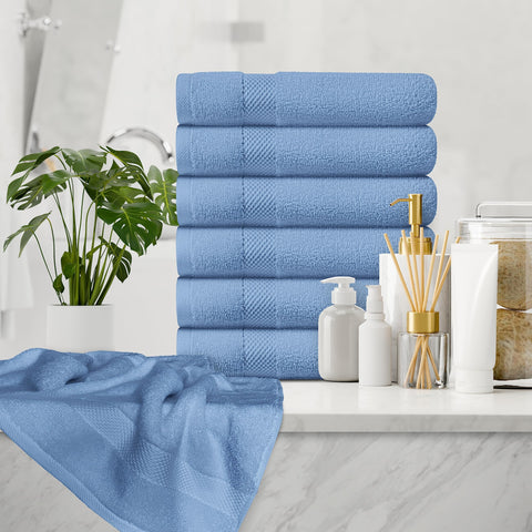 White Classic towels in a dorm room corner showcase durable everyday use.