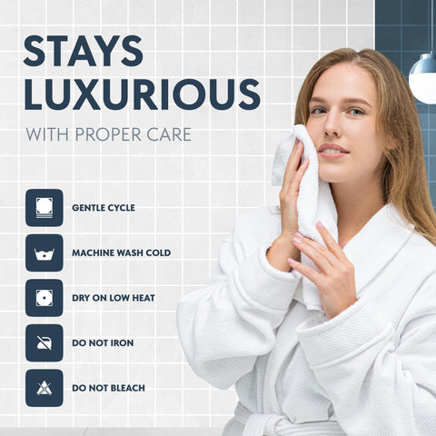 White Classic washcloth with reinforced double-stitched edges to prevent fraying