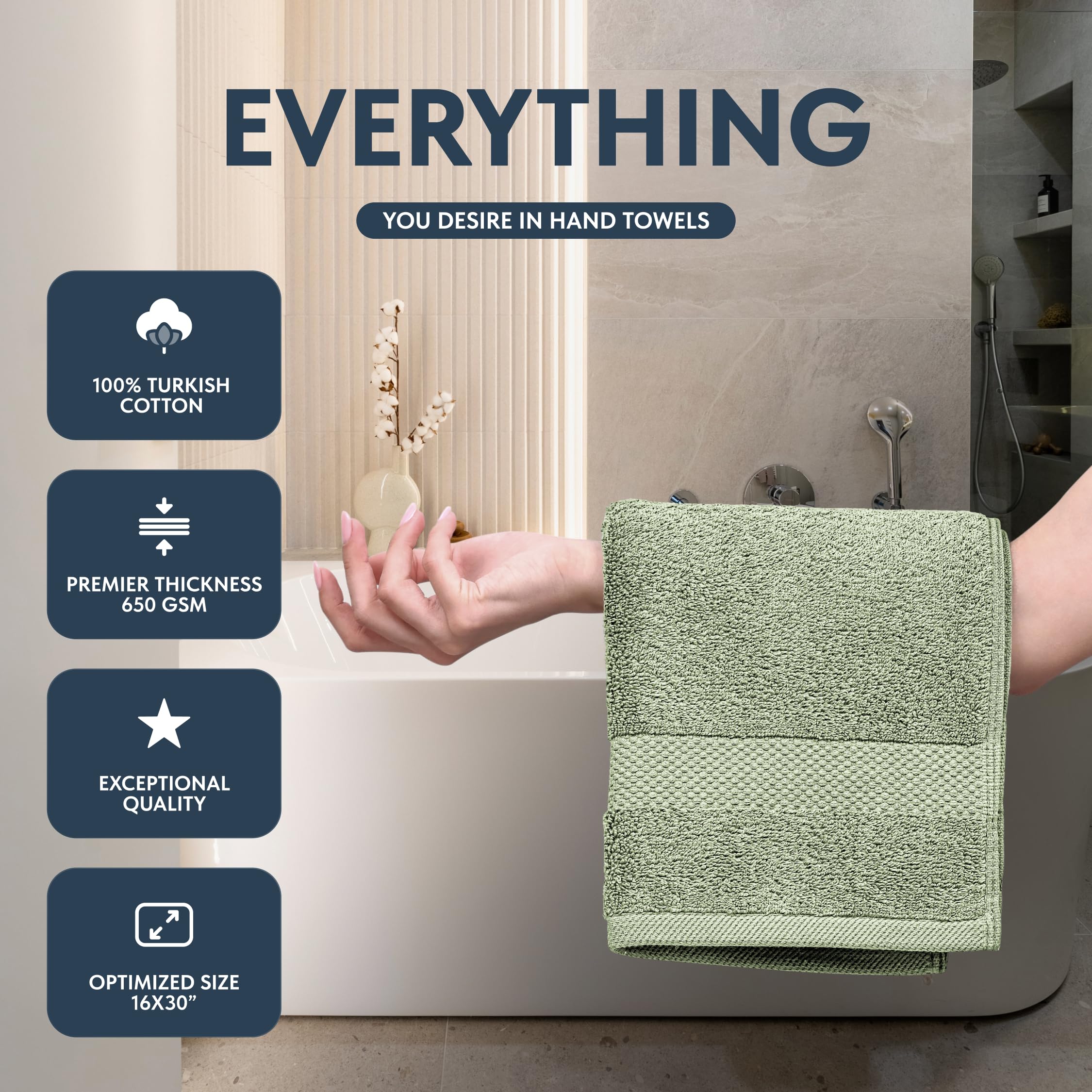 White Classic hotel collection towels demonstrating plush comfort and high absorbency.