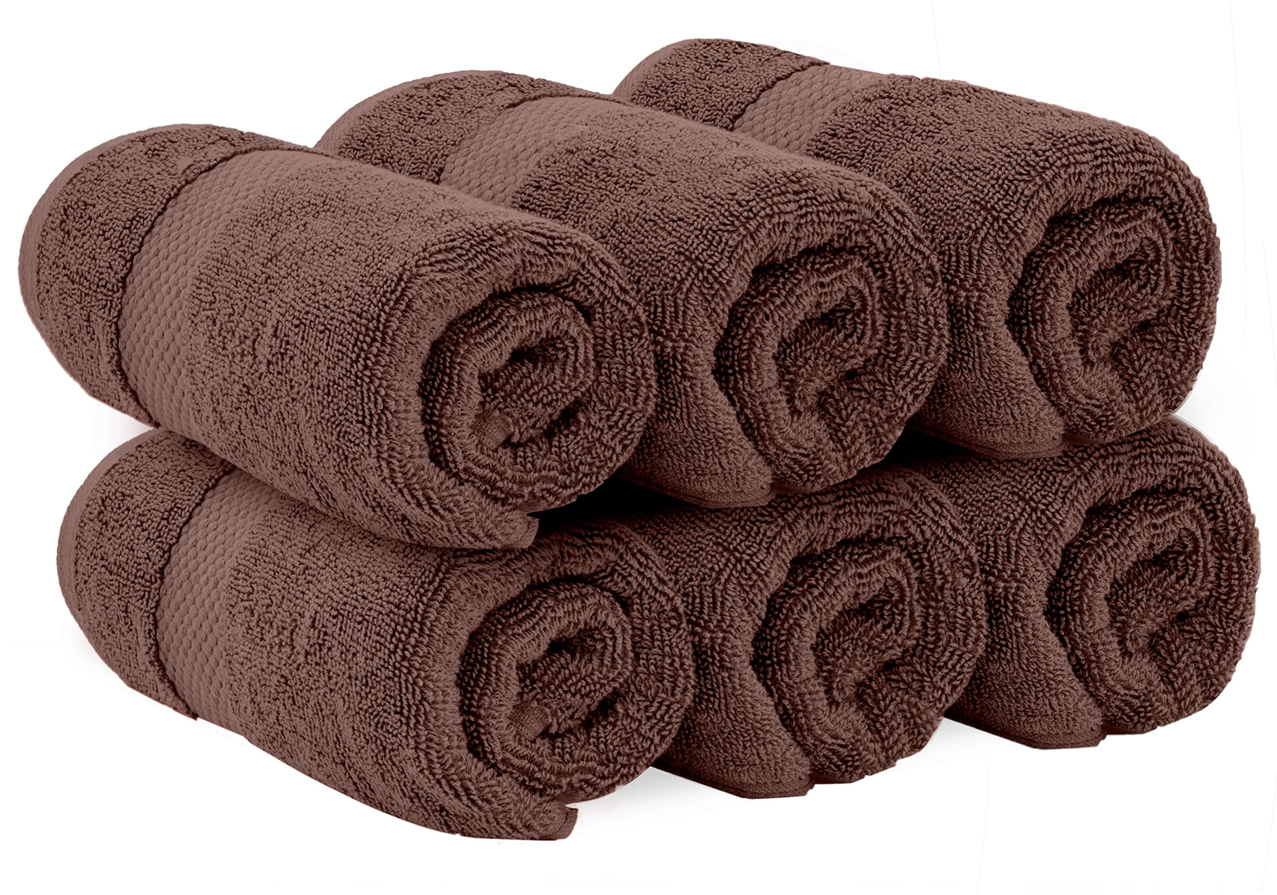 White Classic hotel collection towels offer high absorbency for spa-like bathroom moments.