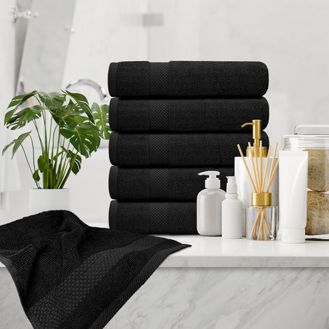 White Classic hotel collection towels deliver soft, durable comfort after showers.