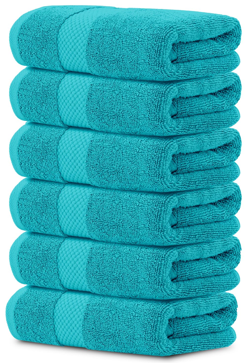 White Classic Luxury Aqua towel close-up with plush texture and absorbency.