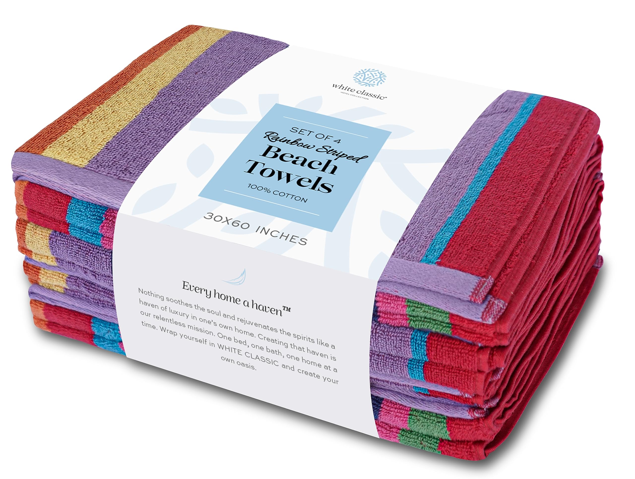 White Classic multipurpose towel for lounging, drying, and spa moments.