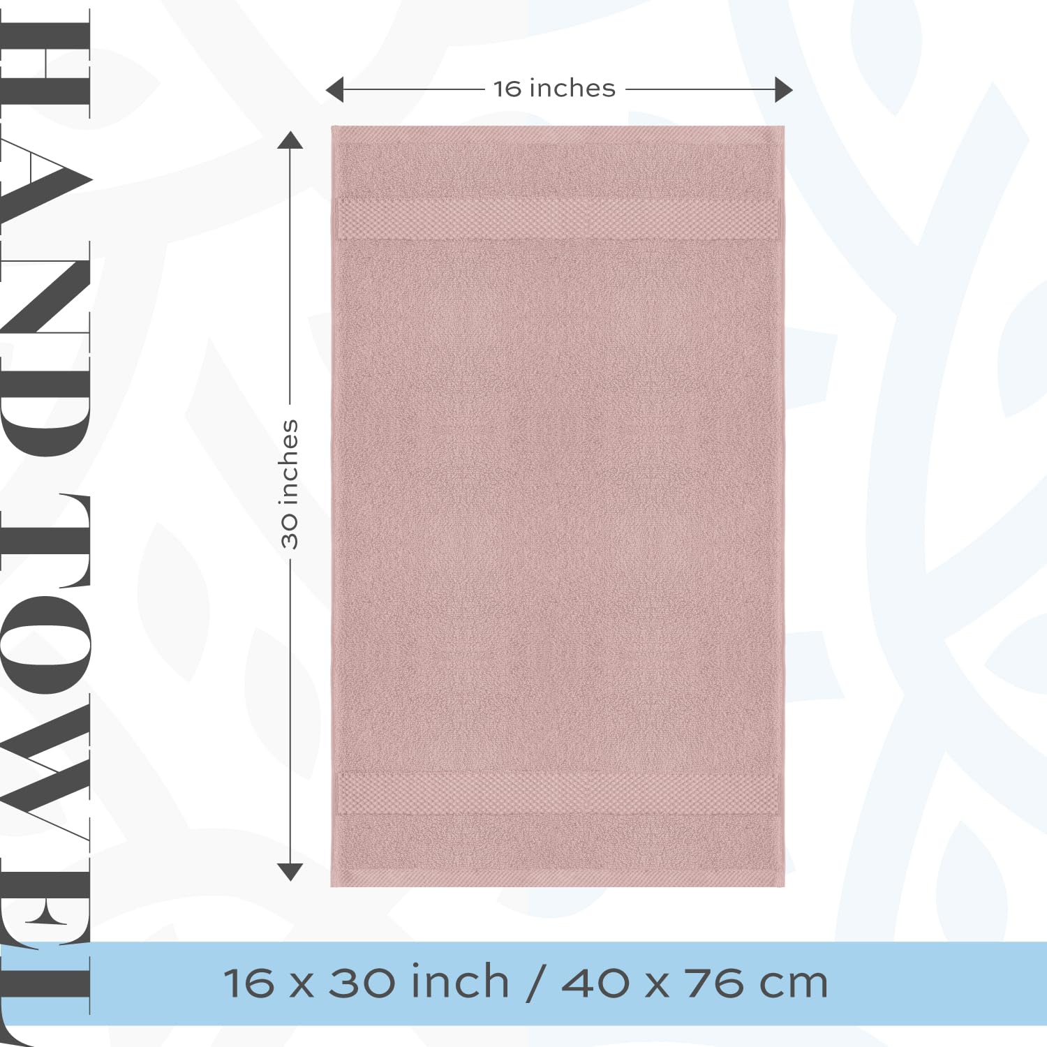 White Classic pink hand towels arranged for a soft, elegant look.