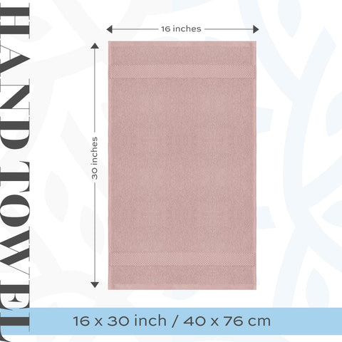 White Classic pink hand towels arranged for a soft, elegant look.