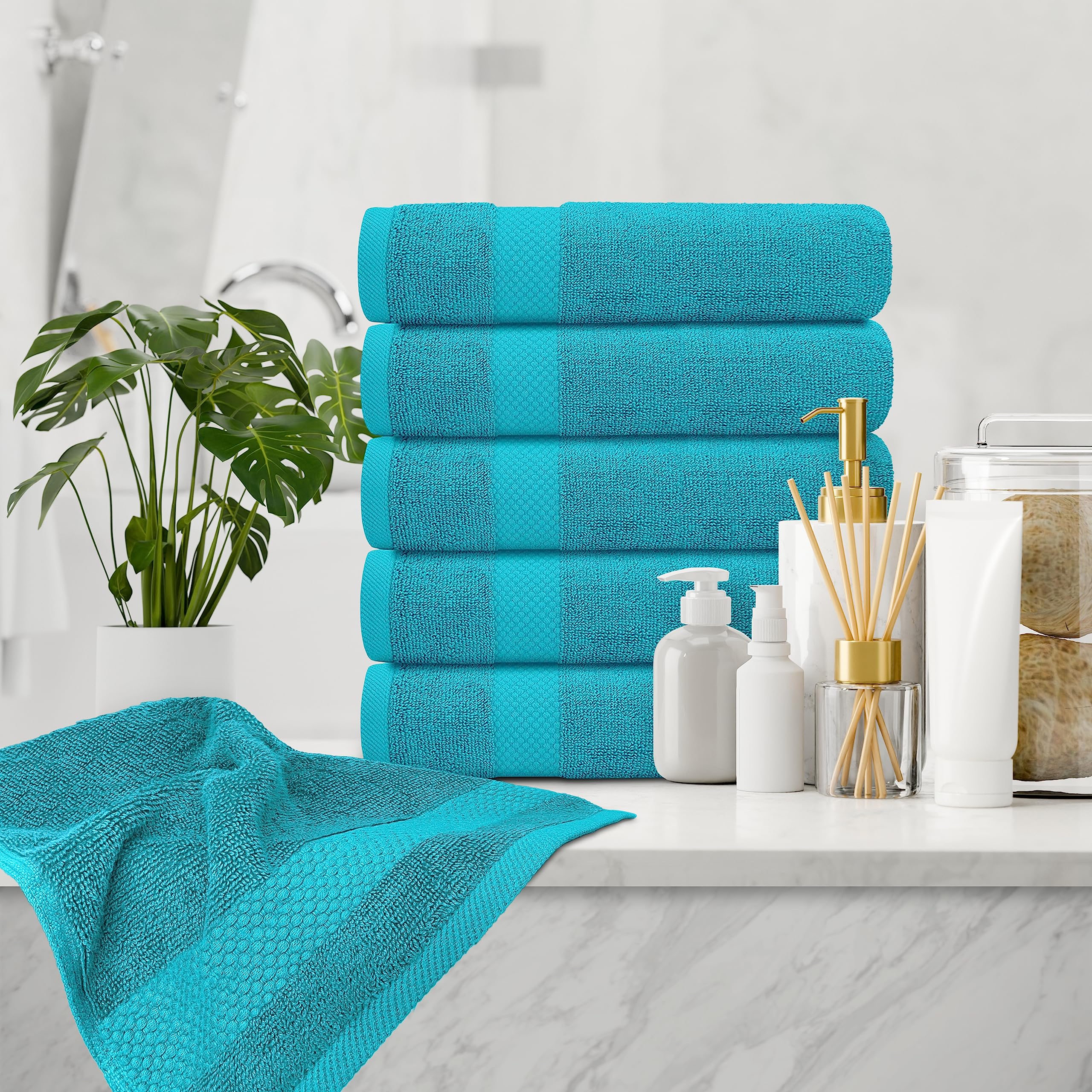 White Classic pool and beach towels prepared for sunny days.