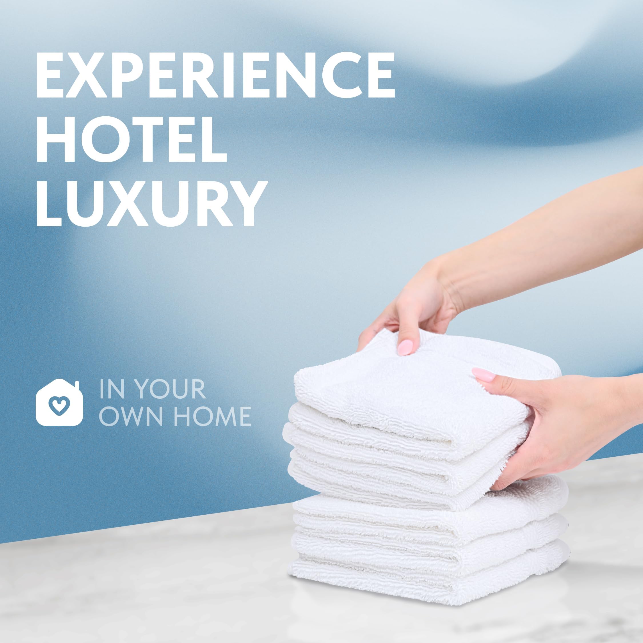 White Classic quick-dry washcloth ideal for fast laundry and drying
