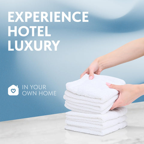 White Classic quick-dry washcloth ideal for fast laundry and drying