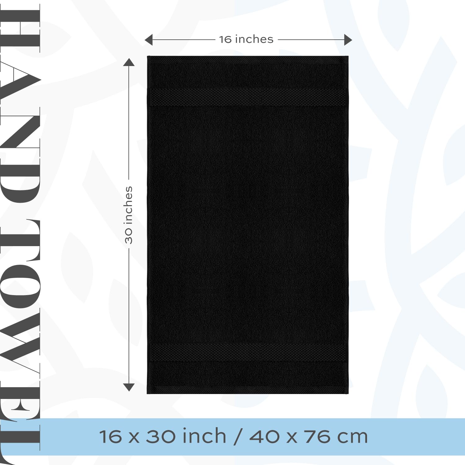 White Classic towels feature reinforced double-needle stitching to resist fraying.