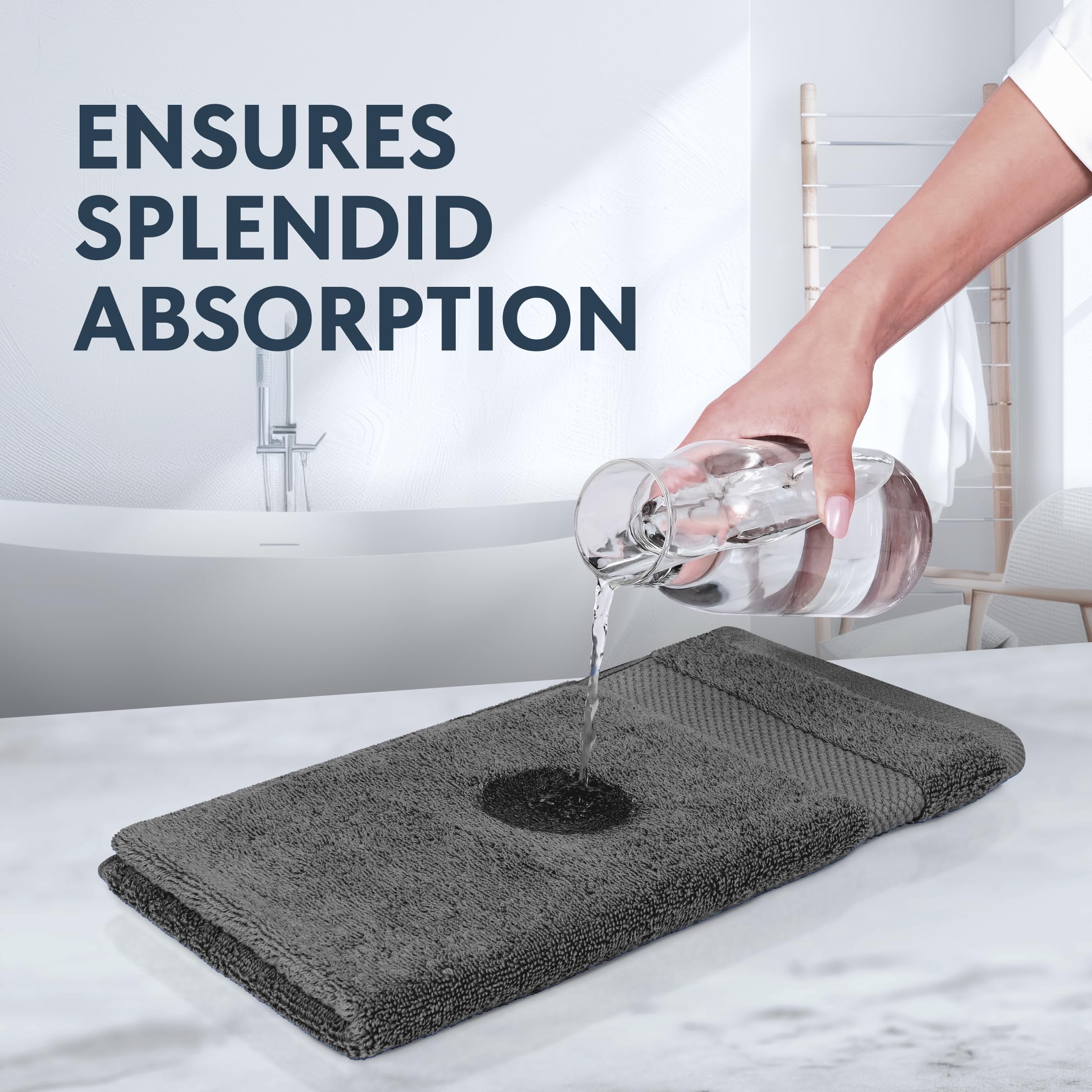 White Classic soft absorbent washcloths for spa, bathroom, or dorm use.