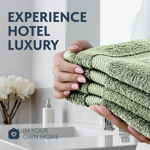 White Classic spa-ready towel set ideal for bathrooms and dorms.