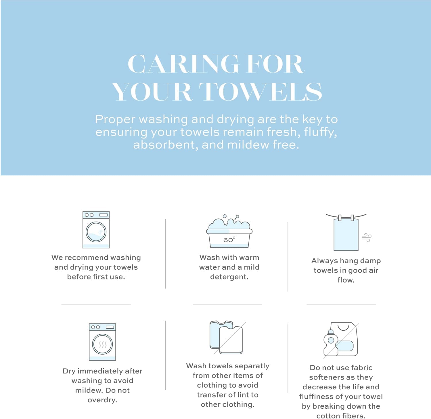 White Classic towel warranty highlights reliable service and easy replacements.