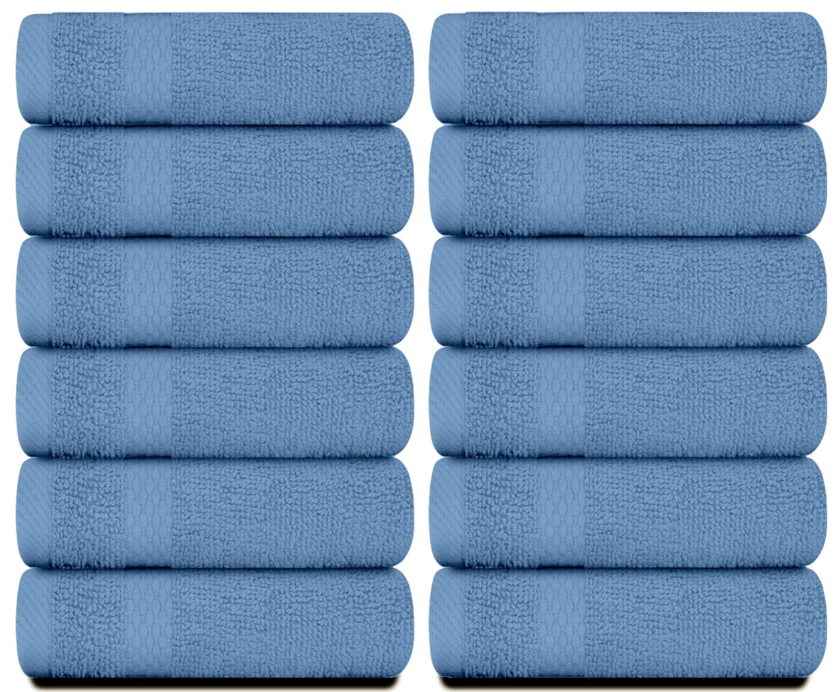 White Classic washcloth closeup shows soft fabric weave for premium feel.