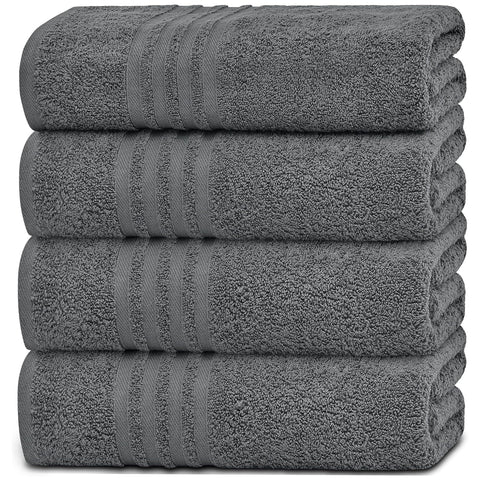 White Classic Wealuxe grey bath towel folded for soft everyday comfort