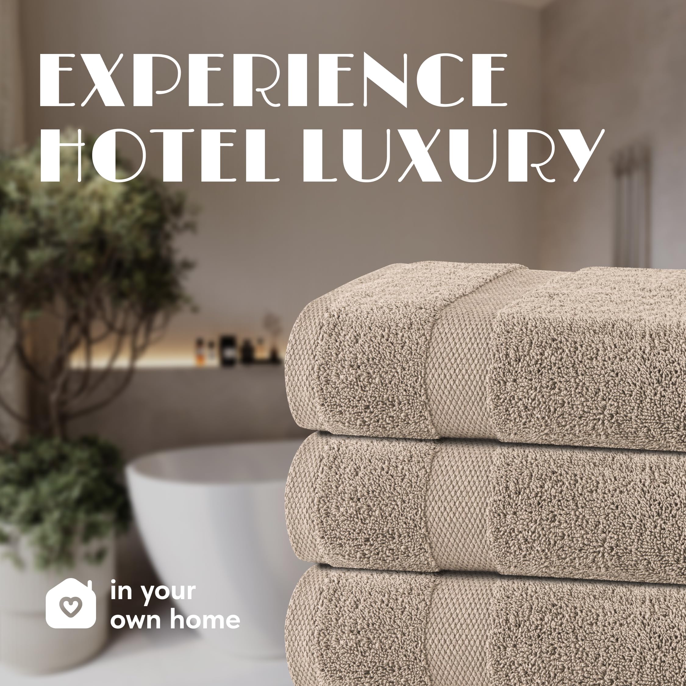White Classic Wealuxe taupe towel on beach chair hints multi-purpose use and quick drying.